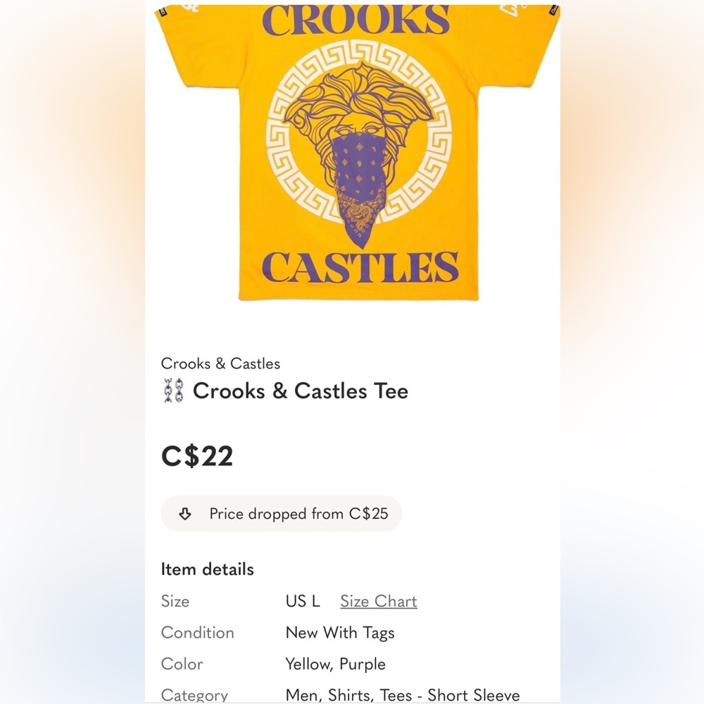 📦 Bundle of 2 Crooks shirts